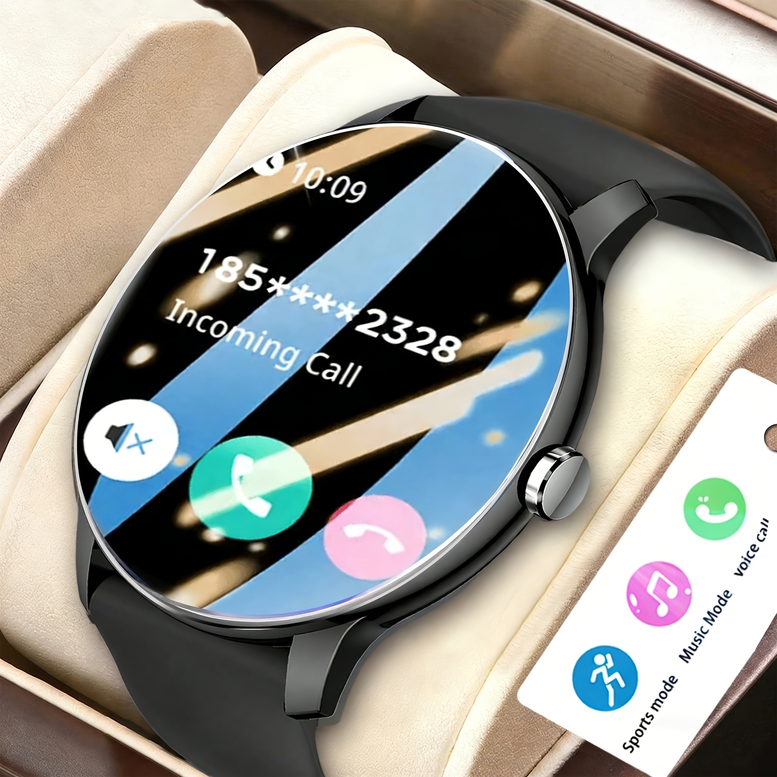 product-fancy-63ae141e-ed43-45b1-bab1-f898bee5fd6d 2026 Smartwatch/Fitness Band with Wireless Calling, Wireless Connectivity, Multiple Sports Modes, Music Control, Sedentary Reminder, Wallpaper, Weather Updates - USB Charging, Multi-functional Wearable, Compatible with iPhone and Android - Image 1