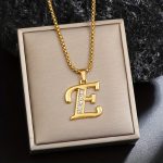 18K Gold Plated Capital Letter Titanium 201 201 201 Stainless Steel Chain/ Suitable for Daily Gifting And Holiday Presents - Image 13