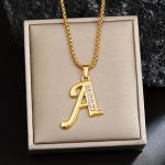 18K Gold Plated Capital Letter Titanium 201 201 201 Stainless Steel Chain/ Suitable for Daily Gifting And Holiday Presents - Image 9