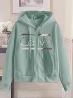 Fashion Hooded Zip-Up Sweatshirt For Women | Geometric-Pattern, Suitable For Spring/Summer/Fall