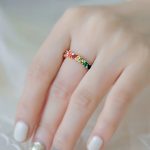Luxurious Rainbow Synthetic Zirconia Ring for Elegant Women's Daily Wear - Image 4