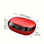 1 audífono inalámbrico True Wireless con micrófono, auriculares TWS intrauditivos con cancelación de ruido ENC, control táctil de volumen, gancho para la oreja inalámbrico, estuche de carga con pantalla LED, semiabierto, BT 5.4 compatible con teléfonos celulares, batería recargable de 300 mAh, carga tipo C - Image 4