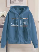 Fashion Hooded Zip-Up Sweatshirt For Women | Geometric-Pattern, Suitable For Spring/Summer/Fall - Image 4