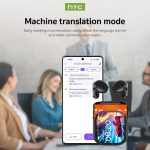 HTC NE20 AI Translator Headset with Real-Time Translation in 131+ Languages, Wireless 6.0 Wireless, Long-Lasting Battery, Touch Control, Smart LCD Screen, Gaming Mode, Compatible with PC/Phone/Tablet - for Travel, Gaming, Business, Everyday Use - Lightweight AI Translation Earbuds, Business Communication, Modern Earbuds, Premium Sound Quality, Multilingual Speakers - Image 8