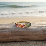 Luxurious Rainbow Synthetic Zirconia Ring for Elegant Women's Daily Wear - Image 7