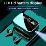 True Wireless Theater Headphones with Digital Display & LED Indicators, Motion-Activated Charging, 9D HIFI Sound, Fingerprint Touch Control, USB-C Charging, Long-Lasting Battery Life for Gaming & Movies, Theater Audio, Modern Headphones, Advanced Technology, Noise Isolation, Movie Lovers