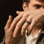 Tungsten Ring for Men, Featuring a Deer Design, Ideal As a Promise Ring for Wildlife Lovers. This Deer Silhouette Ring Makes a Great Gift for Christmas, Valentine'S Day, Boyfriends, Or Husbands - Image 7