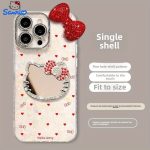 Bow Heart Pattern KT Cat Mirror Precision-Hole Shell Pattern Phone Case for Apple iPhone - Image 10