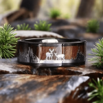 Tungsten Ring for Men, Featuring a Deer Design, Ideal As a Promise Ring for Wildlife Lovers. This Deer Silhouette Ring Makes a Great Gift for Christmas, Valentine'S Day, Boyfriends, Or Husbands - Image 9