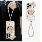 Bow Heart Pattern KT Cat Mirror Precision-Hole Shell Pattern Phone Case for Apple iPhone - Image 5