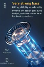 True Wireless Theater Headphones with Digital Display & LED Indicators, Motion-Activated Charging, 9D HIFI Sound, Fingerprint Touch Control, USB-C Charging, Long-Lasting Battery Life for Gaming & Movies, Theater Audio, Modern Headphones, Advanced Technology, Noise Isolation, Movie Lovers - Image 13